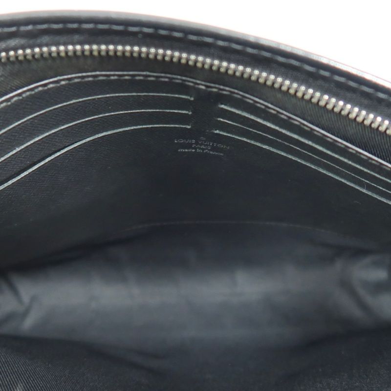 LOUIS VUITTON Damier Graphite Black PVC Clutch Bag & Pouch