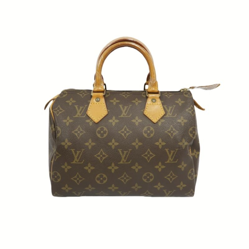 LOUIS VUITTON Monogram Speedy 25 Handbag, Brown, Comes with Padlock and Two Keys
