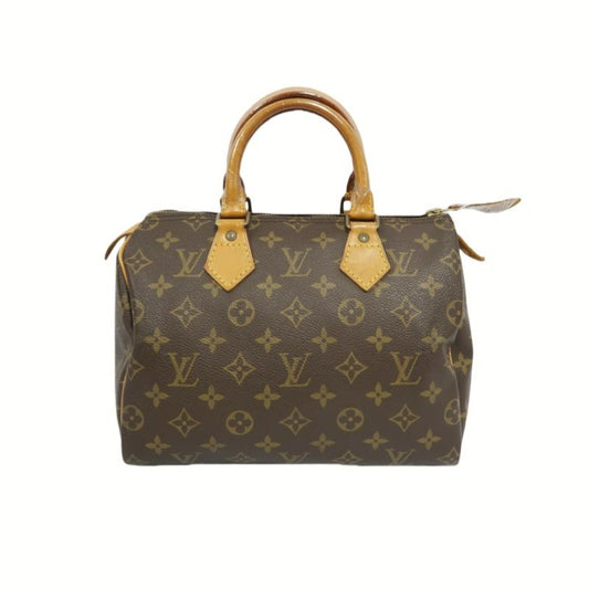 LOUIS VUITTON Monogram Speedy 25 Handbag, Brown, Comes with Padlock and Two Keys