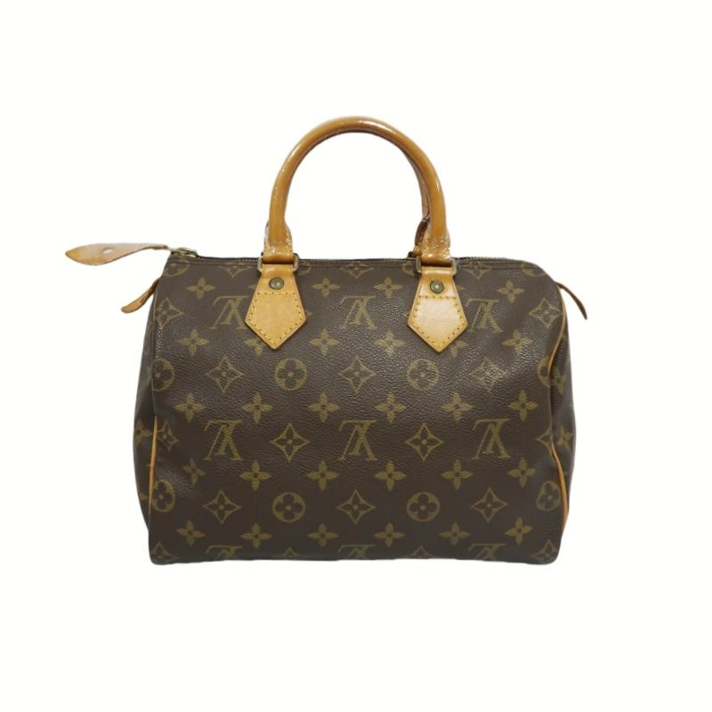 LOUIS VUITTON Monogram Speedy 25 Handbag, Brown, Comes with Padlock and Two Keys