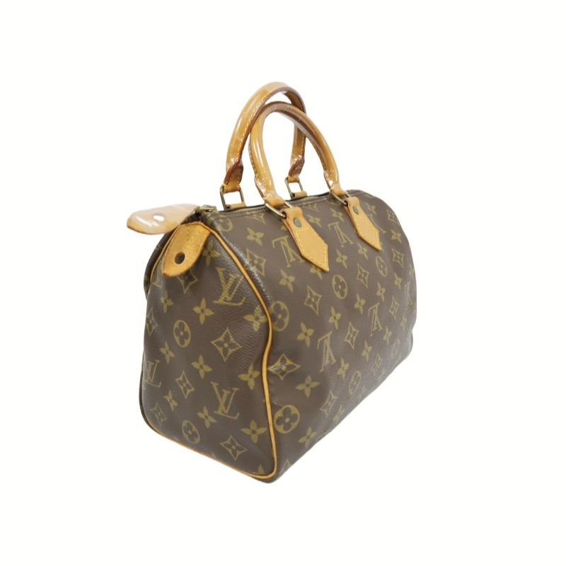 LOUIS VUITTON Monogram Speedy 25 Handbag, Brown, Comes with Padlock and Two Keys