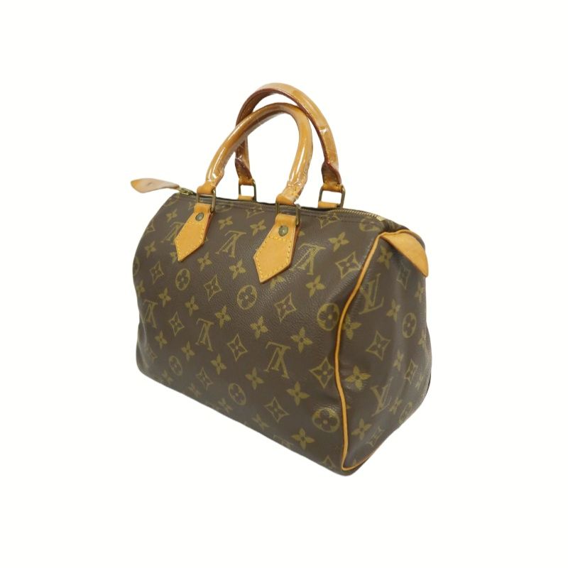 LOUIS VUITTON Monogram Speedy 25 Handbag, Brown, Comes with Padlock and Two Keys