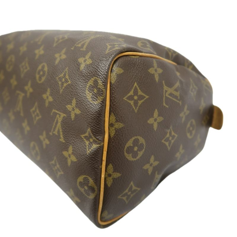 LOUIS VUITTON Monogram Speedy 25 Handbag, Brown, Comes with Padlock and Two Keys