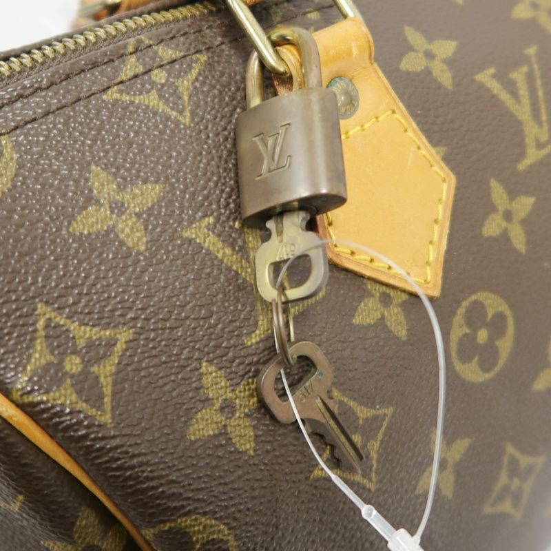 LOUIS VUITTON Monogram Speedy 25 Handbag, Brown, Comes with Padlock and Two Keys