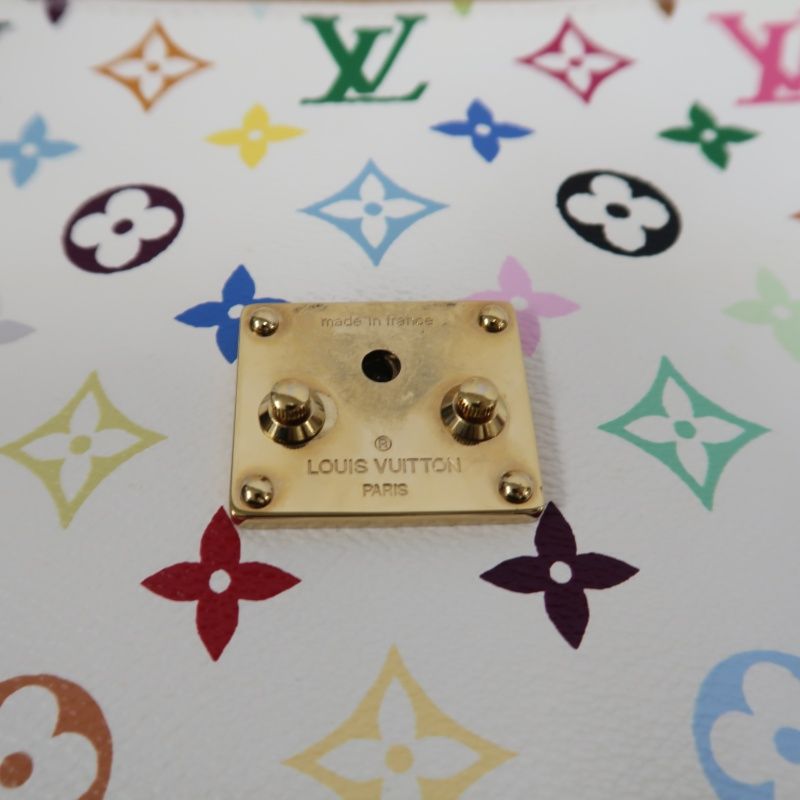 LOUIS VUITTON (LV) Multicolore Sologne White Crossbody Bag with Gold Hardware