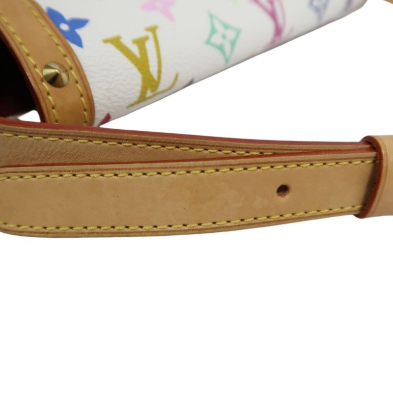 LOUIS VUITTON (LV) Multicolore Sologne White Crossbody Bag with Gold Hardware