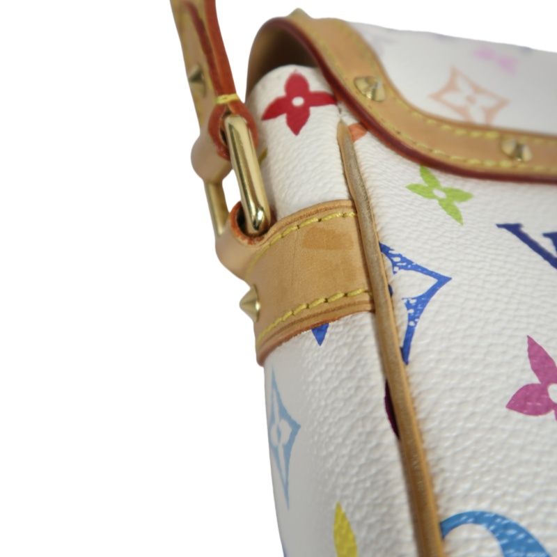 LOUIS VUITTON (LV) Multicolore Sologne White Crossbody Bag with Gold Hardware