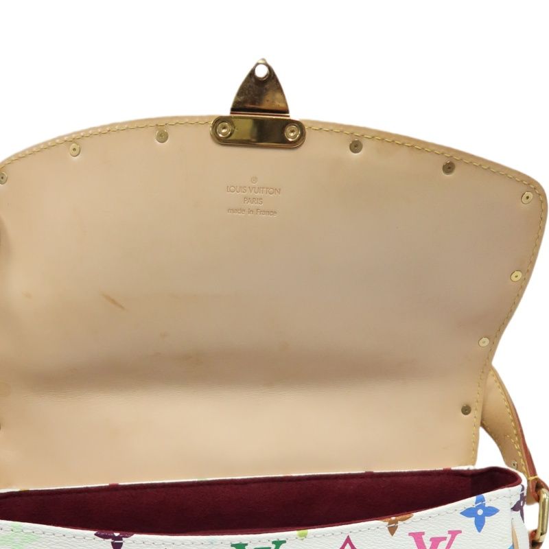 LOUIS VUITTON (LV) Multicolore Sologne White Crossbody Bag with Gold Hardware