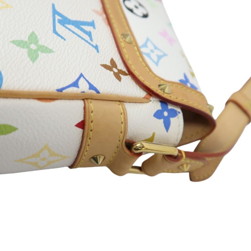 LOUIS VUITTON (LV) Multicolore Sologne White Crossbody Bag with Gold Hardware