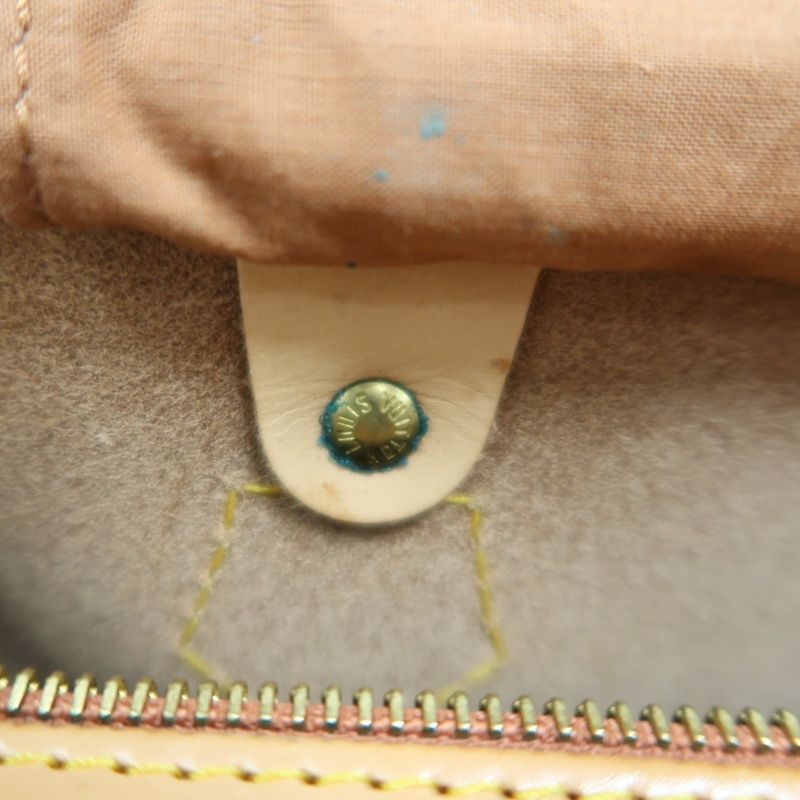 LOUIS VUITTON (LV) Nomade Leather Speedy 30 Beige Handbag with Padlock and 2 Keys