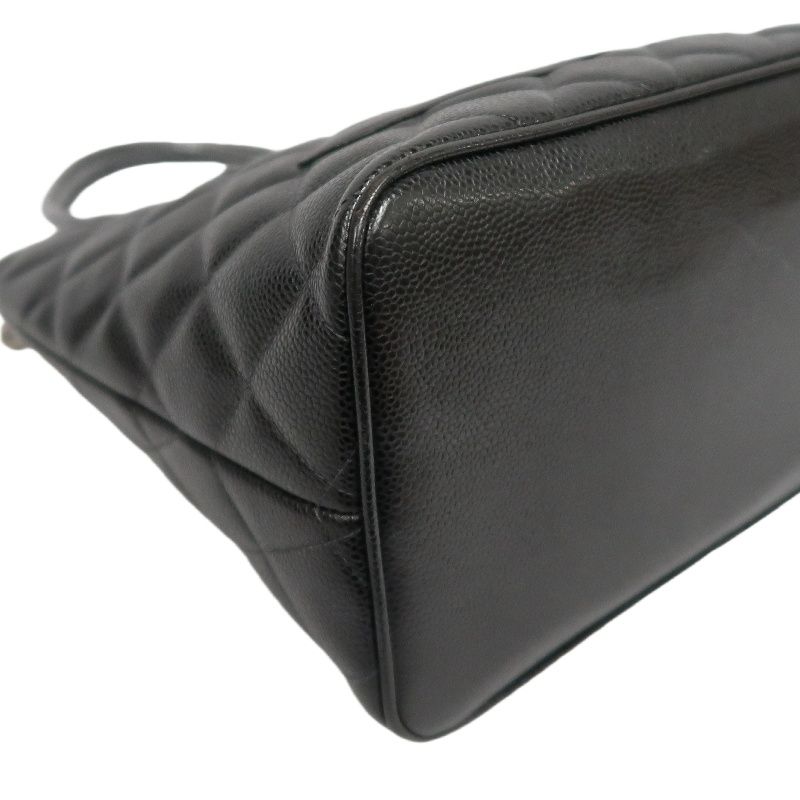 CHANEL Black Caviar Leather Reissue Tote Bag with Silver Hardware, with Guarantee Card