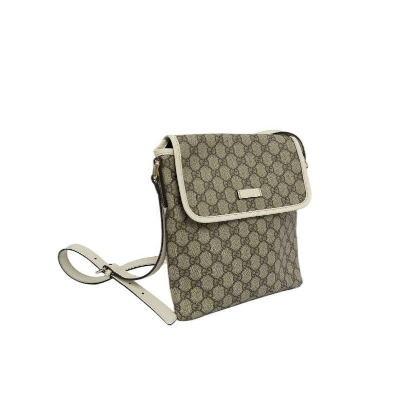 GUCCI GG Supreme Brown Canvas Crossbody Bag