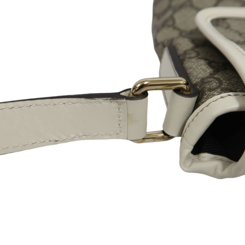 GUCCI GG Supreme Brown Canvas Crossbody Bag