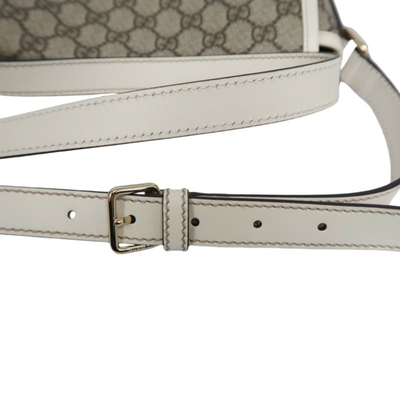 GUCCI GG Supreme Brown Canvas Crossbody Bag