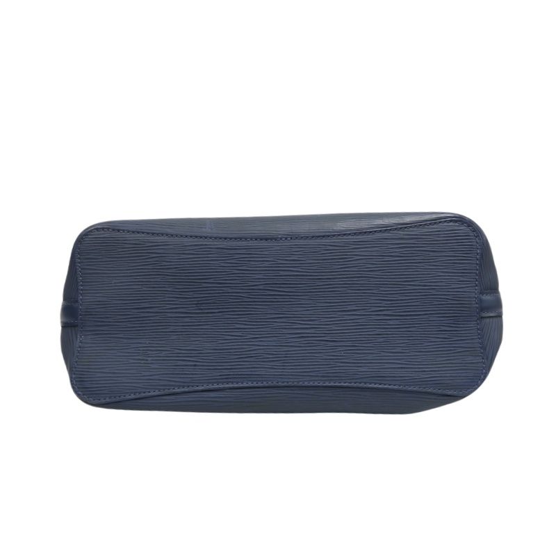 LOUIS VUITTON (LV) Epi Mandara MM Blue Shoulder Crossbody Bag with Silver Hardware