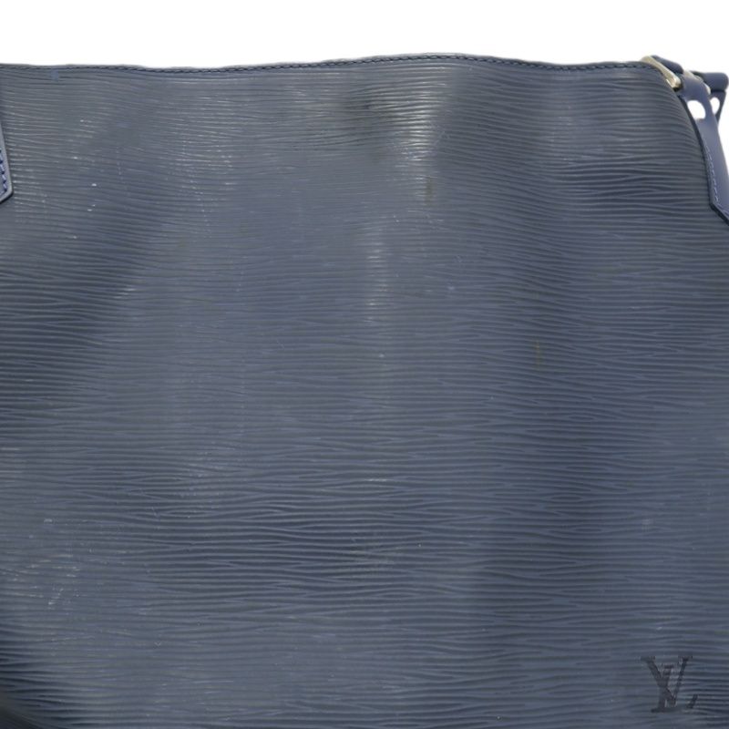 LOUIS VUITTON (LV) Epi Mandara MM Blue Shoulder Crossbody Bag with Silver Hardware