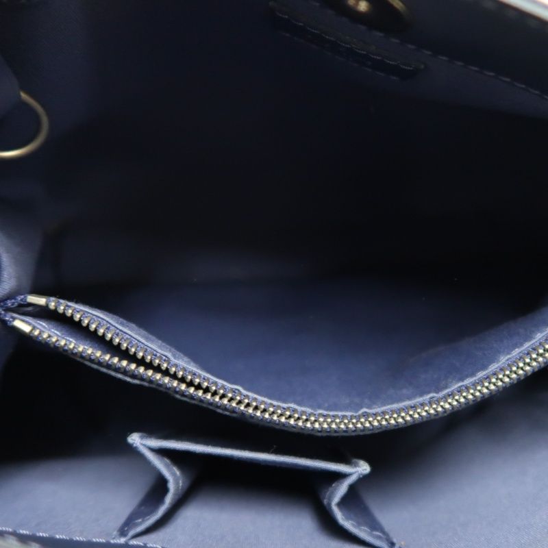 LOUIS VUITTON (LV) Epi Mandara MM Blue Shoulder Crossbody Bag with Silver Hardware