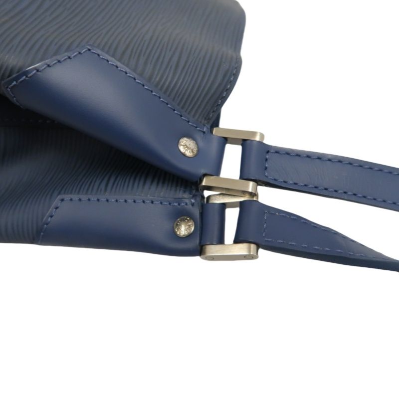 LOUIS VUITTON (LV) Epi Mandara MM Blue Shoulder Crossbody Bag with Silver Hardware