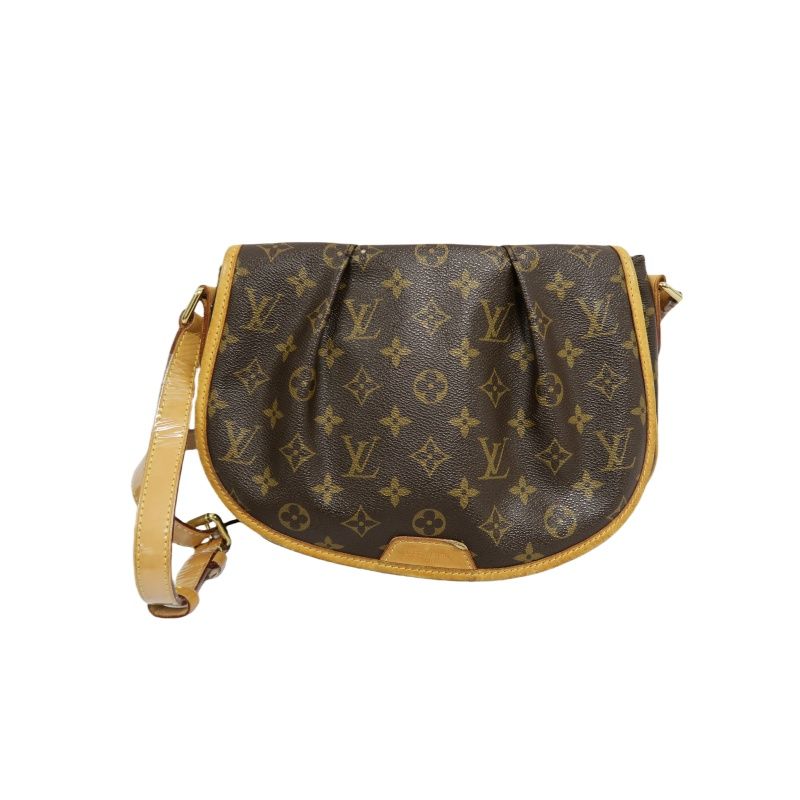 LOUIS VUITTON (LV) Monogram Menilmontant PM Brown Crossbody Bag
