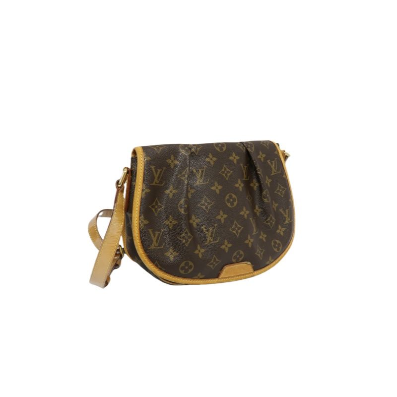 LOUIS VUITTON (LV) Monogram Menilmontant PM Brown Crossbody Bag