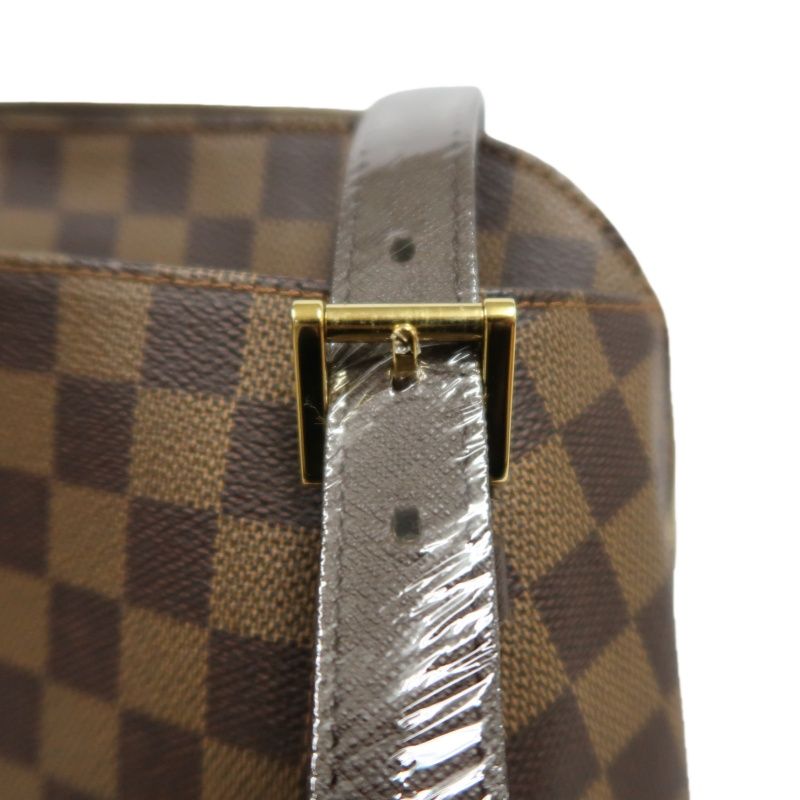 LOUIS VUITTON (LV) Damier Ebene Belem MM Brown Handbag, with Dust Bag