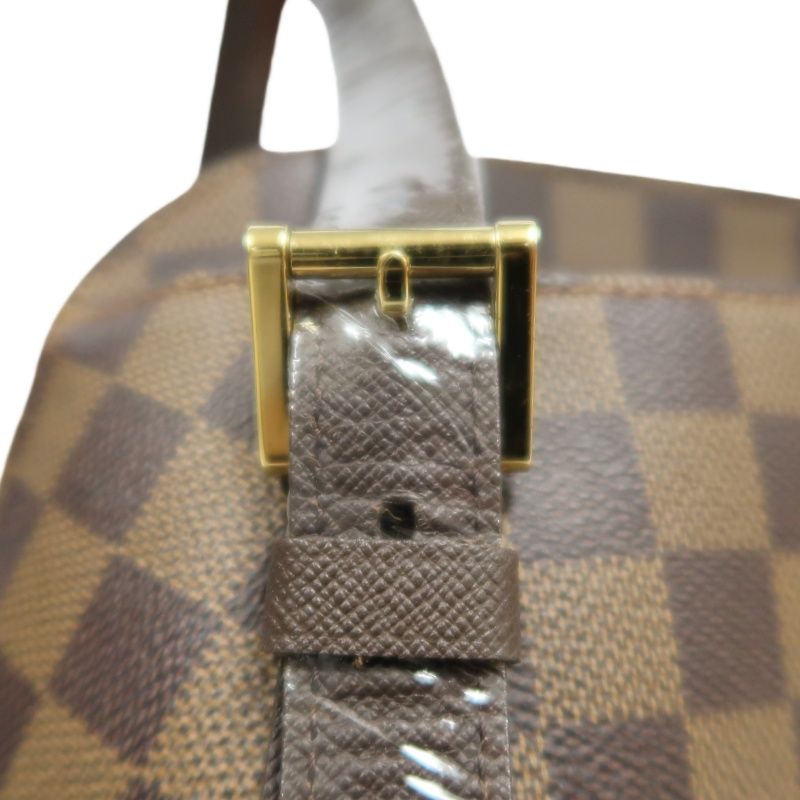 LOUIS VUITTON (LV) Damier Ebene Belem MM Brown Handbag, with Dust Bag