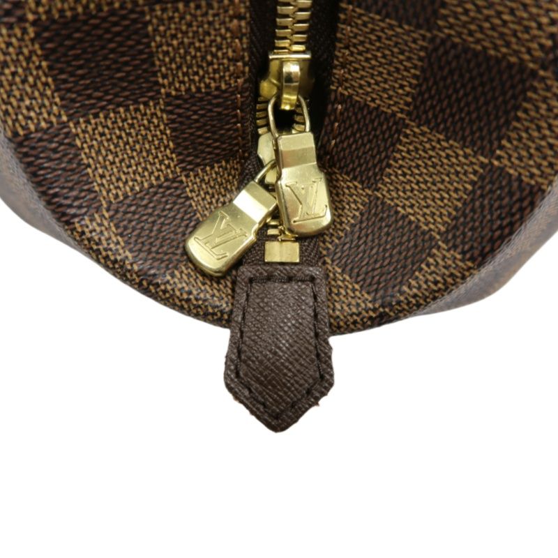 LOUIS VUITTON (LV) Damier Ebene Belem MM Brown Handbag, with Dust Bag