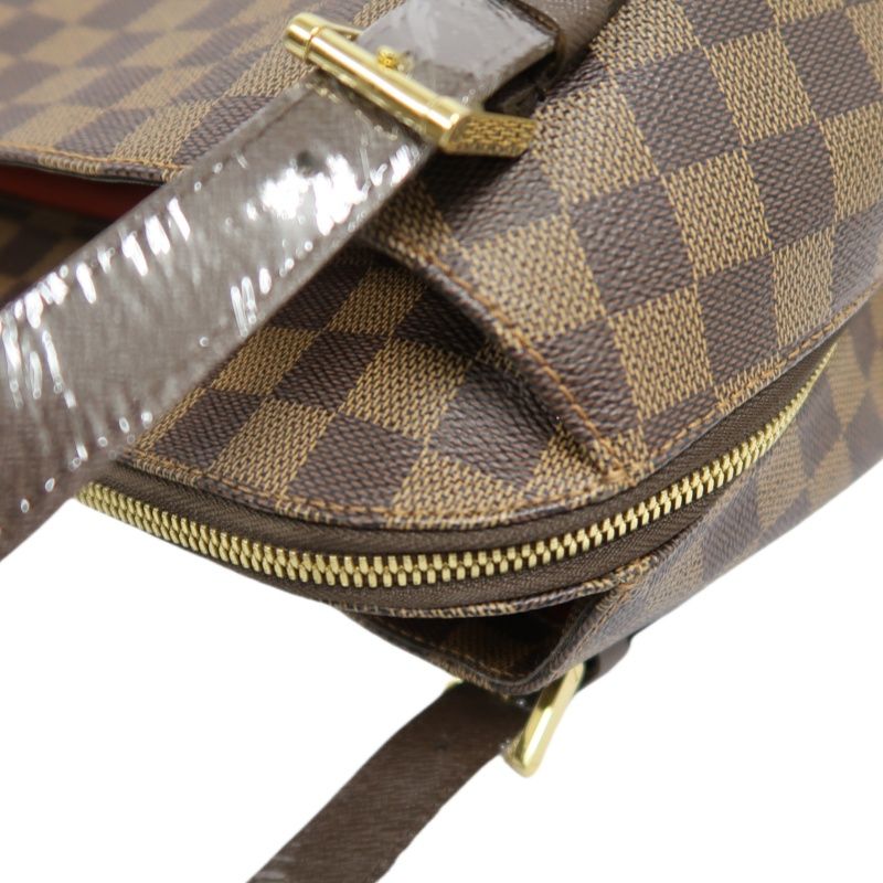 LOUIS VUITTON (LV) Damier Ebene Belem MM Brown Handbag, with Dust Bag