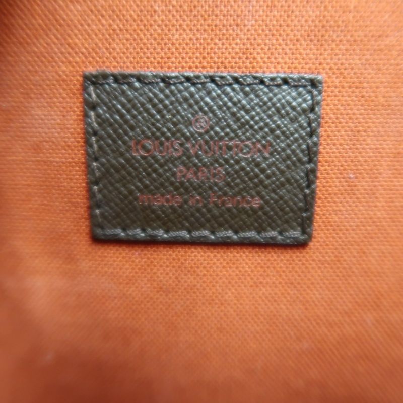 LOUIS VUITTON (LV) Damier Ebene Belem MM Brown Handbag, with Dust Bag
