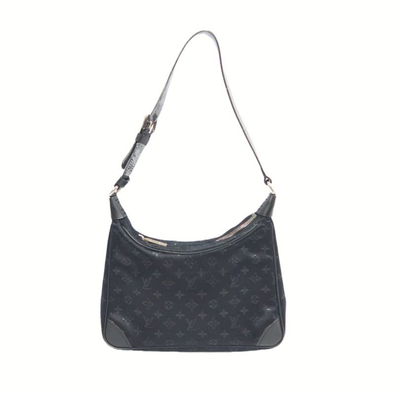 LOUIS VUITTON (LV) Monogram Satin Little Brounie Black Shoulder Bag