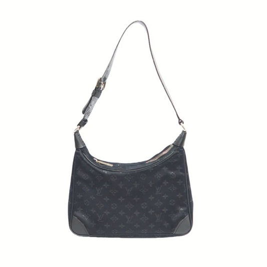 LOUIS VUITTON (LV) Monogram Satin Little Brounie Black Shoulder Bag