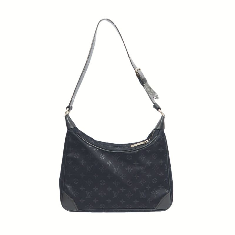 LOUIS VUITTON (LV) Monogram Satin Little Brounie Black Shoulder Bag