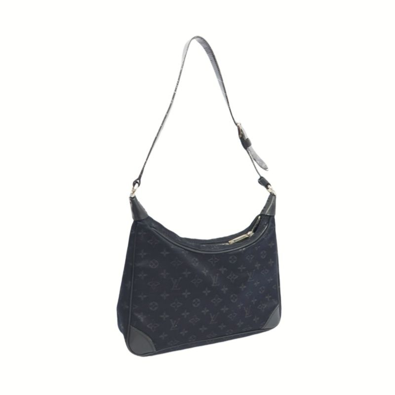 LOUIS VUITTON (LV) Monogram Satin Little Brounie Black Shoulder Bag