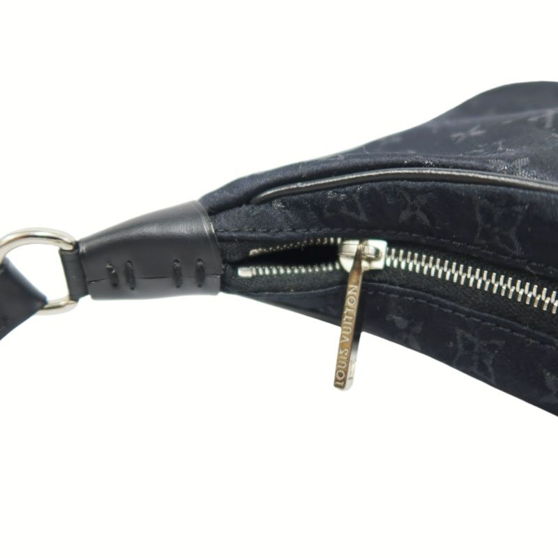 LOUIS VUITTON (LV) Monogram Satin Little Brounie Black Shoulder Bag