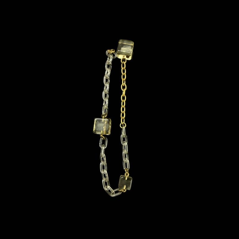 CHANEL Chain Bracelet, Silver-Tone, Alloy