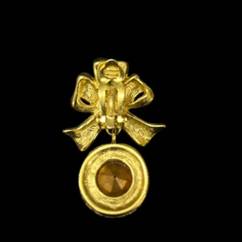GIVENCHY Single Earring, Gold-Tone Hardware, Purple Stone, Clip-On