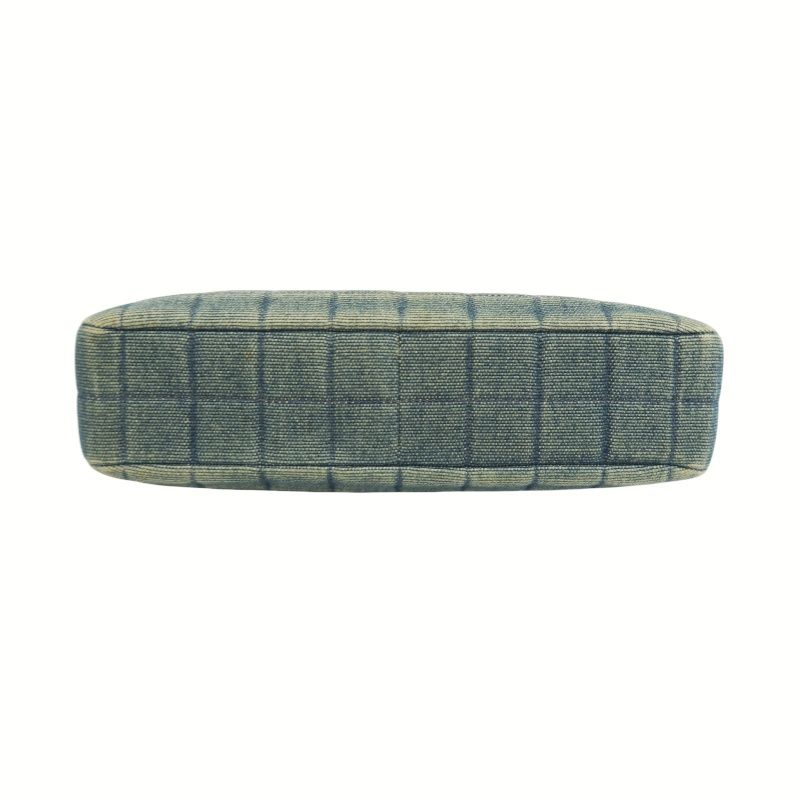 CHANEL Blue Denim Quilted Handbag, with Guarantee Card