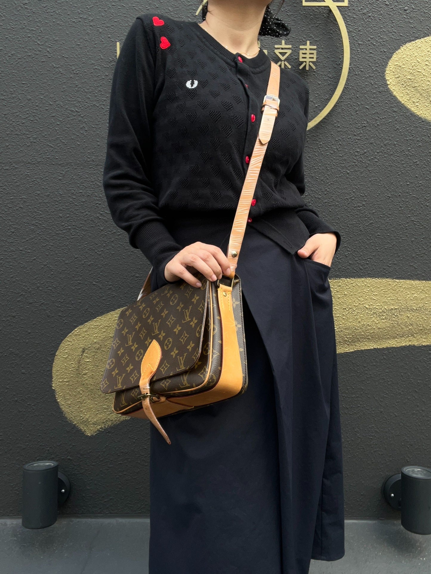 LOUIS VUITTON Cartesiere Monogram Shoulder Bag, Brown. LV Monogram Canvas Saddle Bag, Crossbody Bag. Comes with dust bag.