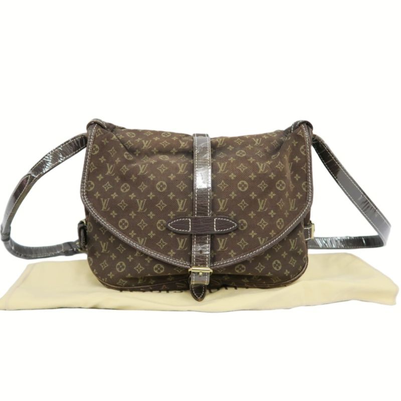 LOUIS VUITTON (LV) Monogram Denim Soufflot Brown Crossbody Bag with Dust Bag