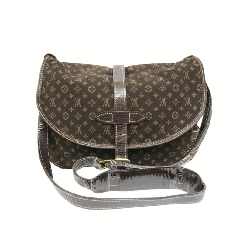 LOUIS VUITTON (LV) Monogram Denim Soufflot Brown Crossbody Bag with Dust Bag
