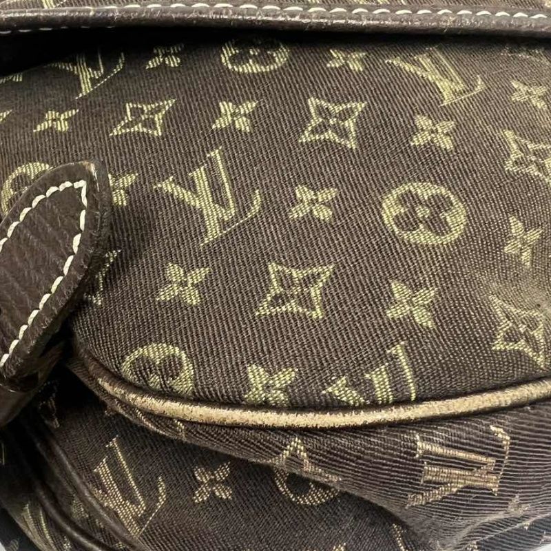 LOUIS VUITTON (LV) Monogram Denim Soufflot Brown Crossbody Bag with Dust Bag