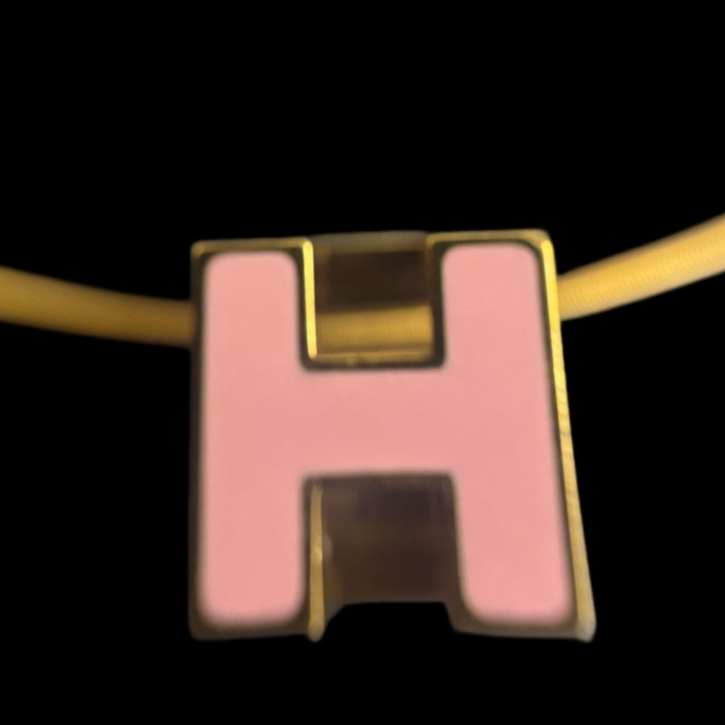 HERMES Necklace Pink Gold Hardware Gold Plated Old Version