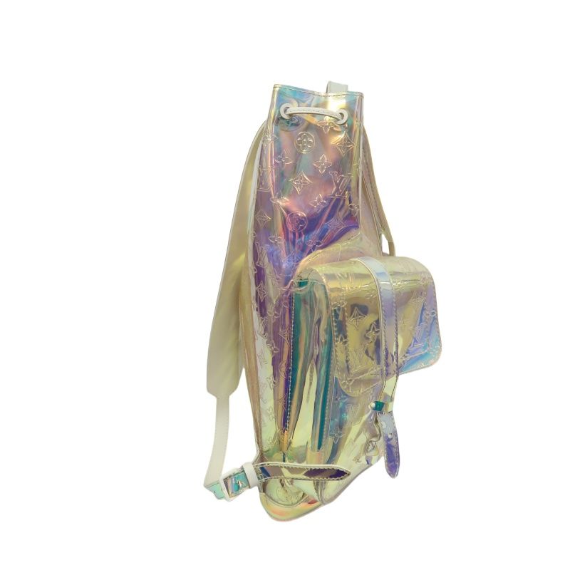 Louis Vuitton Christopher GM Backpack, Prism, Day Bag, with Dust Bag (Transparent PVC Material)