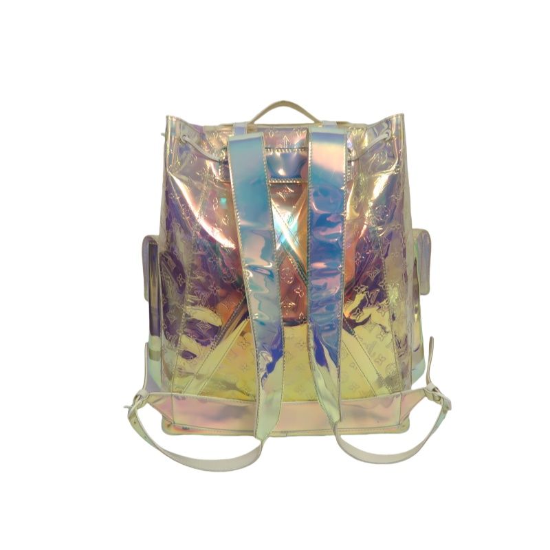 Louis Vuitton Christopher GM Backpack, Prism, Day Bag, with Dust Bag (Transparent PVC Material)
