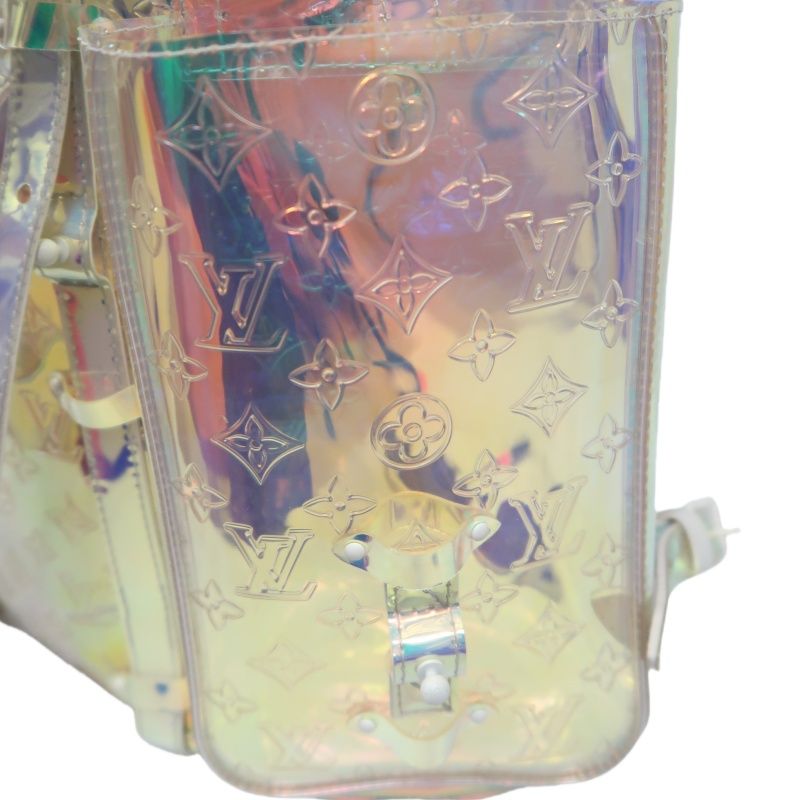 Louis Vuitton Christopher GM Backpack, Prism, Day Bag, with Dust Bag (Transparent PVC Material)