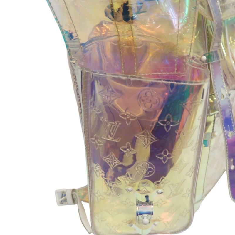 Louis Vuitton Christopher GM Backpack, Prism, Day Bag, with Dust Bag (Transparent PVC Material)