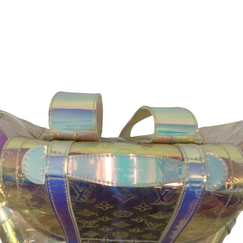 Louis Vuitton Christopher GM Backpack, Prism, Day Bag, with Dust Bag (Transparent PVC Material)