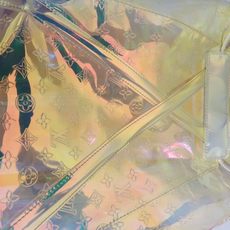 Louis Vuitton Christopher GM Backpack, Prism, Day Bag, with Dust Bag (Transparent PVC Material)