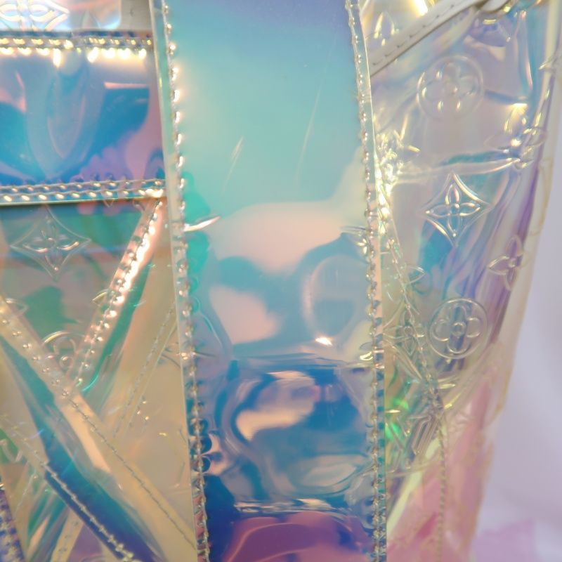 Louis Vuitton Christopher GM Backpack, Prism, Day Bag, with Dust Bag (Transparent PVC Material)