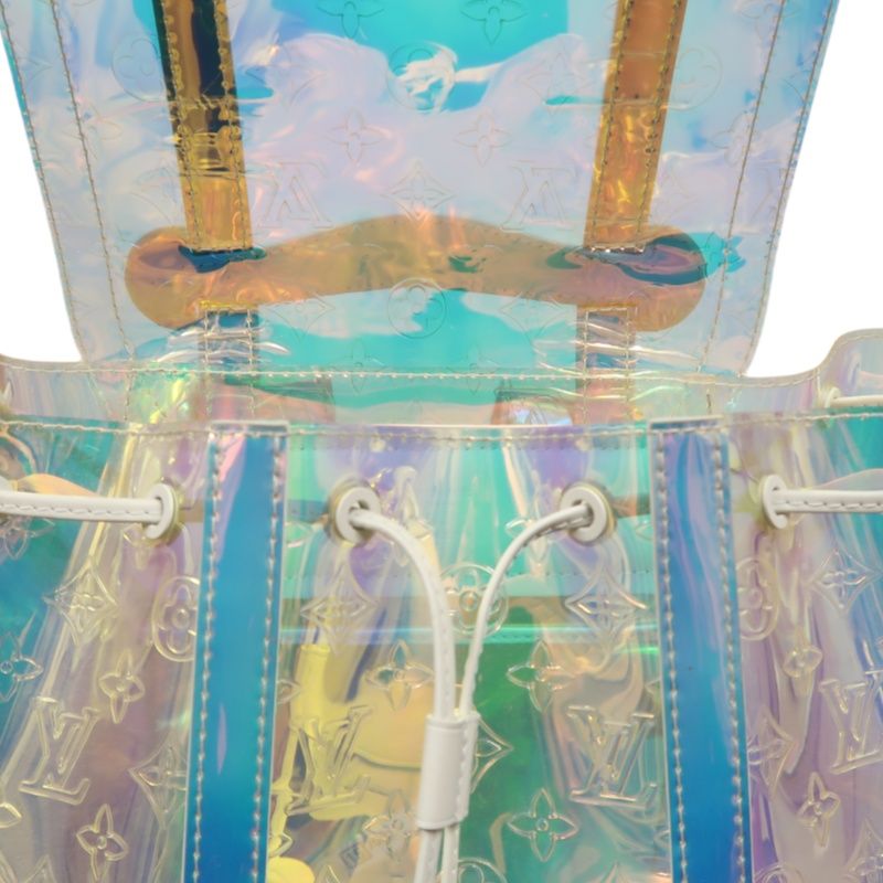 Louis Vuitton Christopher GM Backpack, Prism, Day Bag, with Dust Bag (Transparent PVC Material)